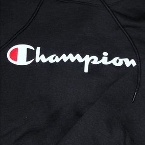 Black champion hoodie